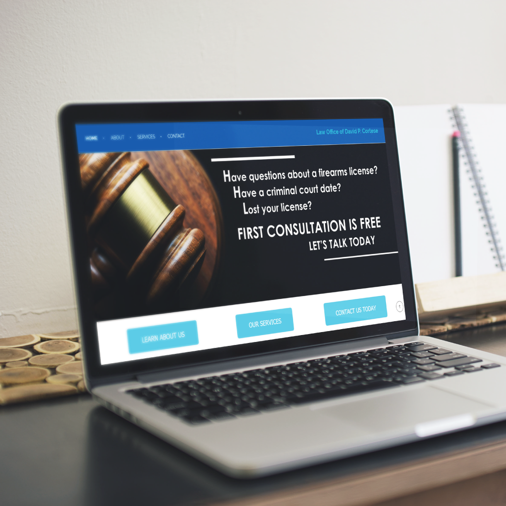 David Cortese Homepage Mockup